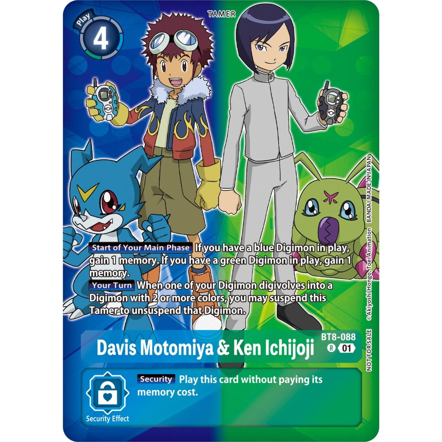 Image for Davis Motomiya & Ken Ichijoji (Tamer Party Pack -The Beginning-) (BT8-088 R) (BT08) - Digimon Card Game