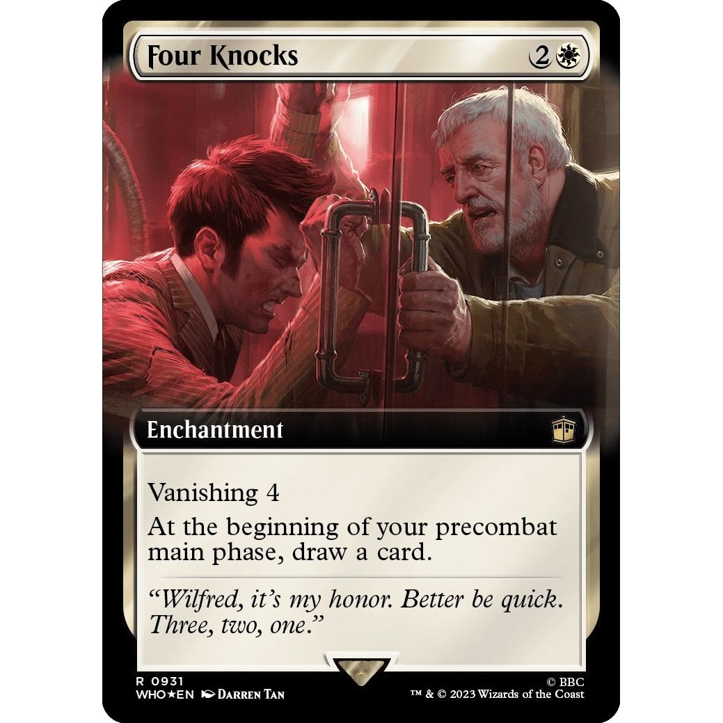 Image for Four Knocks (Extended Art) (Surge Foil) (931) (WHO) - Magic: The Gathering