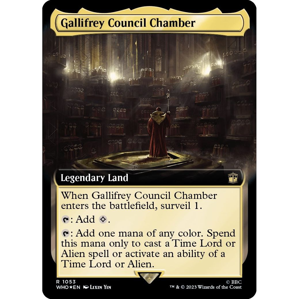 Image for Gallifrey Council Chamber (Extended Art) (Surge Foil) (1053) (WHO) - Magic: The Gathering