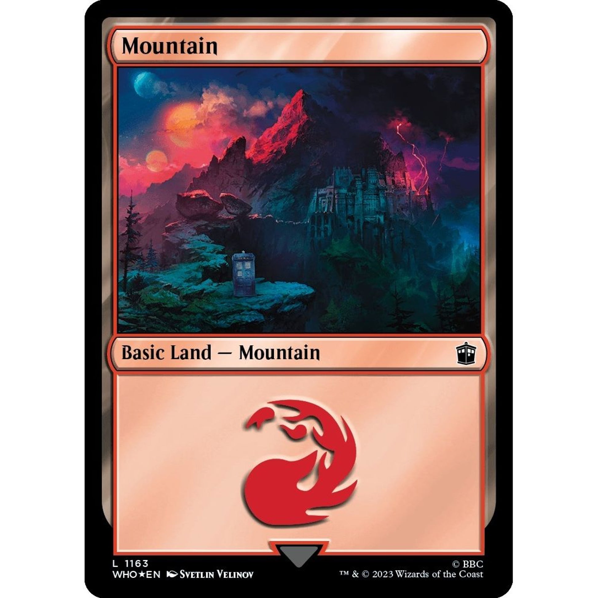 Image for Mountain (1163) (Surge Foil) (1163) (WHO) - Magic: The Gathering