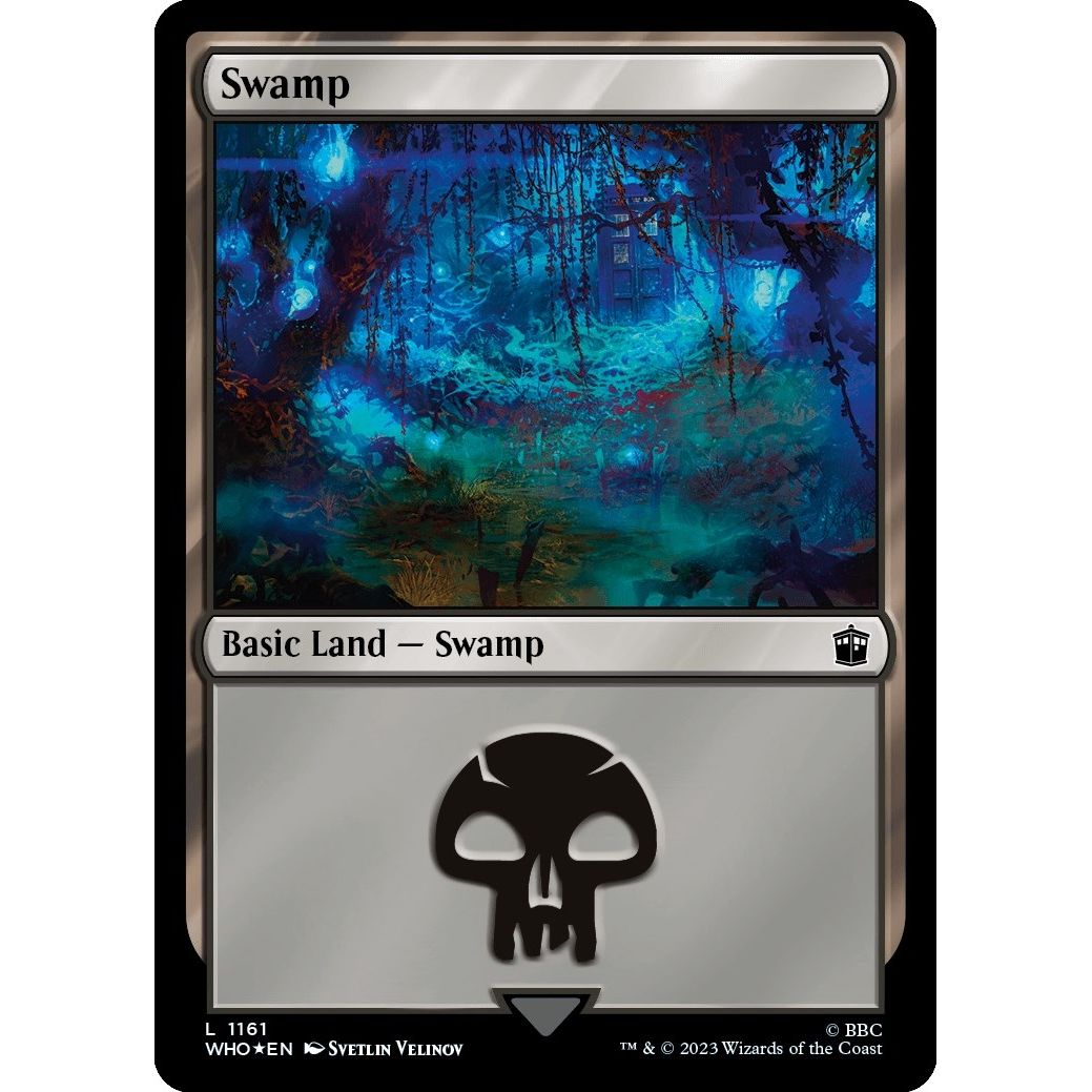 Image for Swamp (1161) (Surge Foil) (1161) (WHO) - Magic: The Gathering