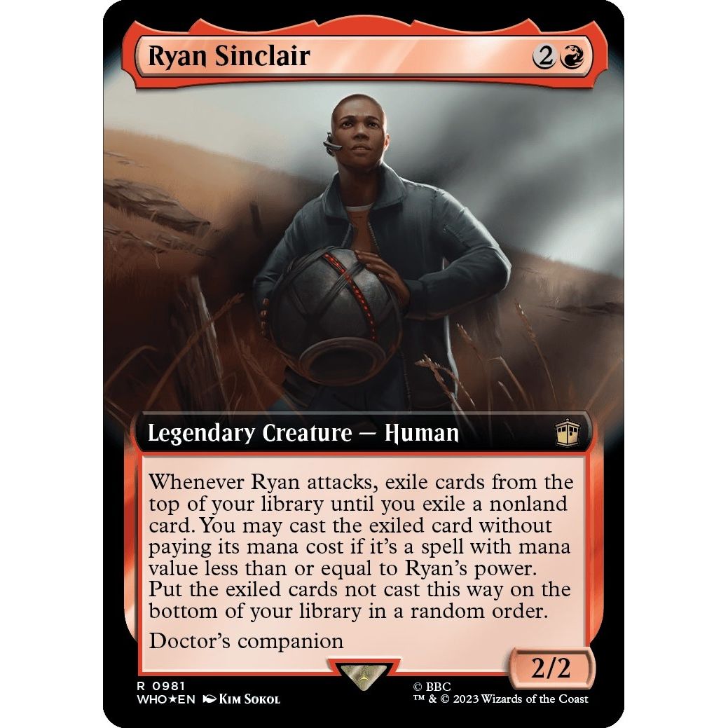 Image for Ryan Sinclair (Extended Art) (Surge Foil) (981) (WHO) - Magic: The Gathering