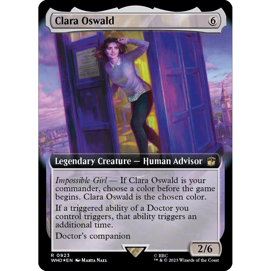 Image for Clara Oswald (Extended Art) (Surge Foil) (923) (WHO) - Magic: The Gathering