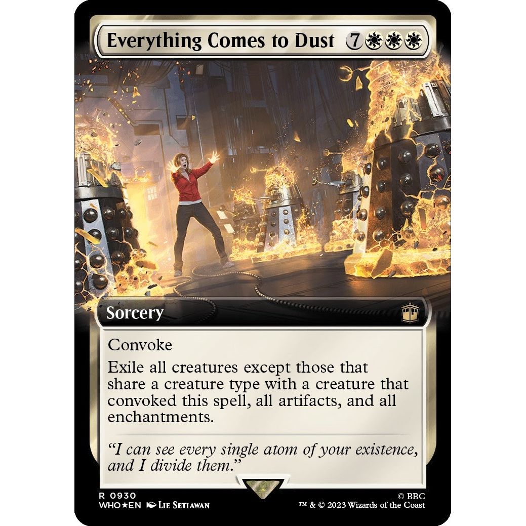 Image for Everything Comes to Dust (Extended Art) (Surge Foil) (930) (WHO) - Magic: The Gathering