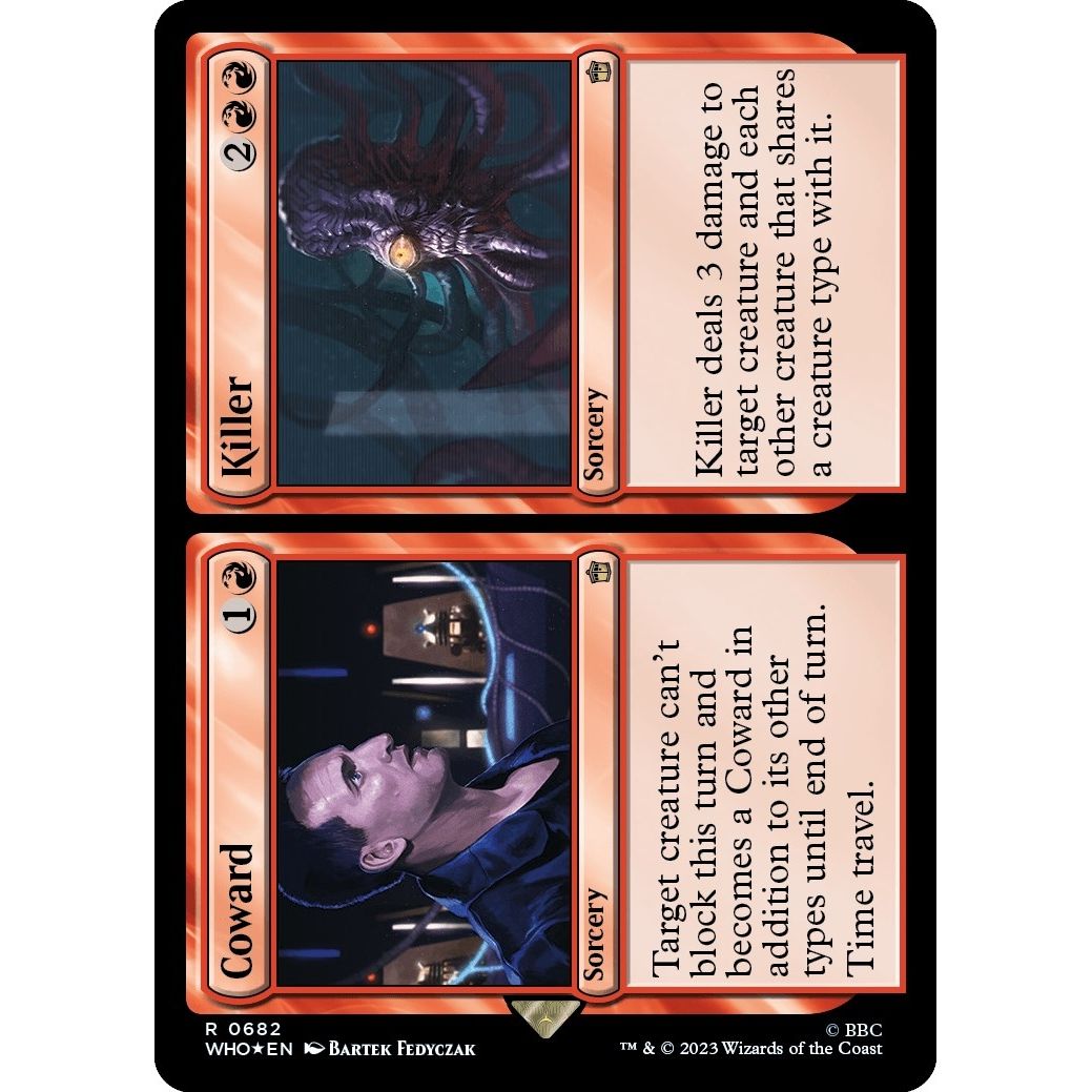 Image for Coward // Killer (Surge Foil) (682) (WHO) - Magic: The Gathering