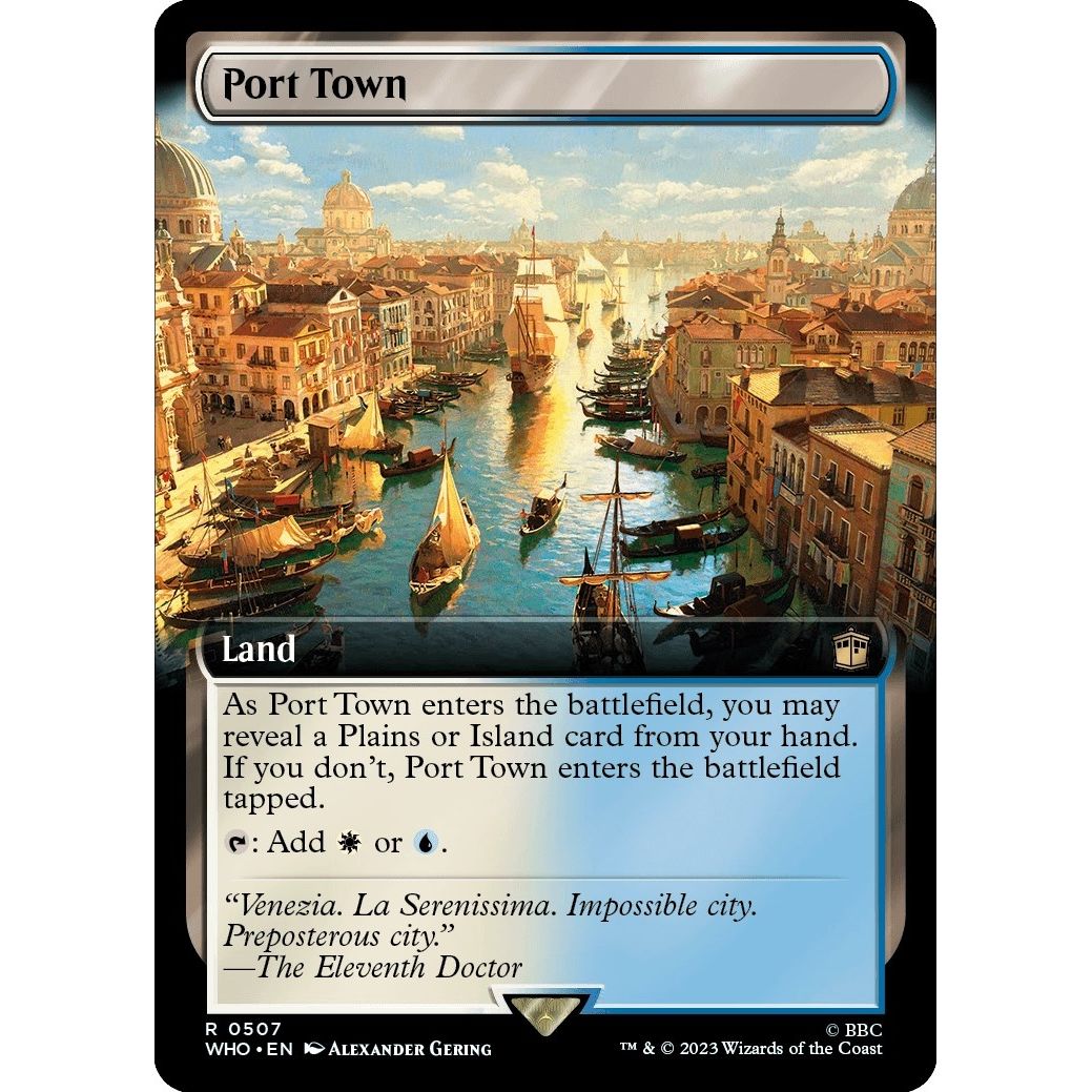 Image for Port Town (Extended Art) (507) (WHO) - Magic: The Gathering