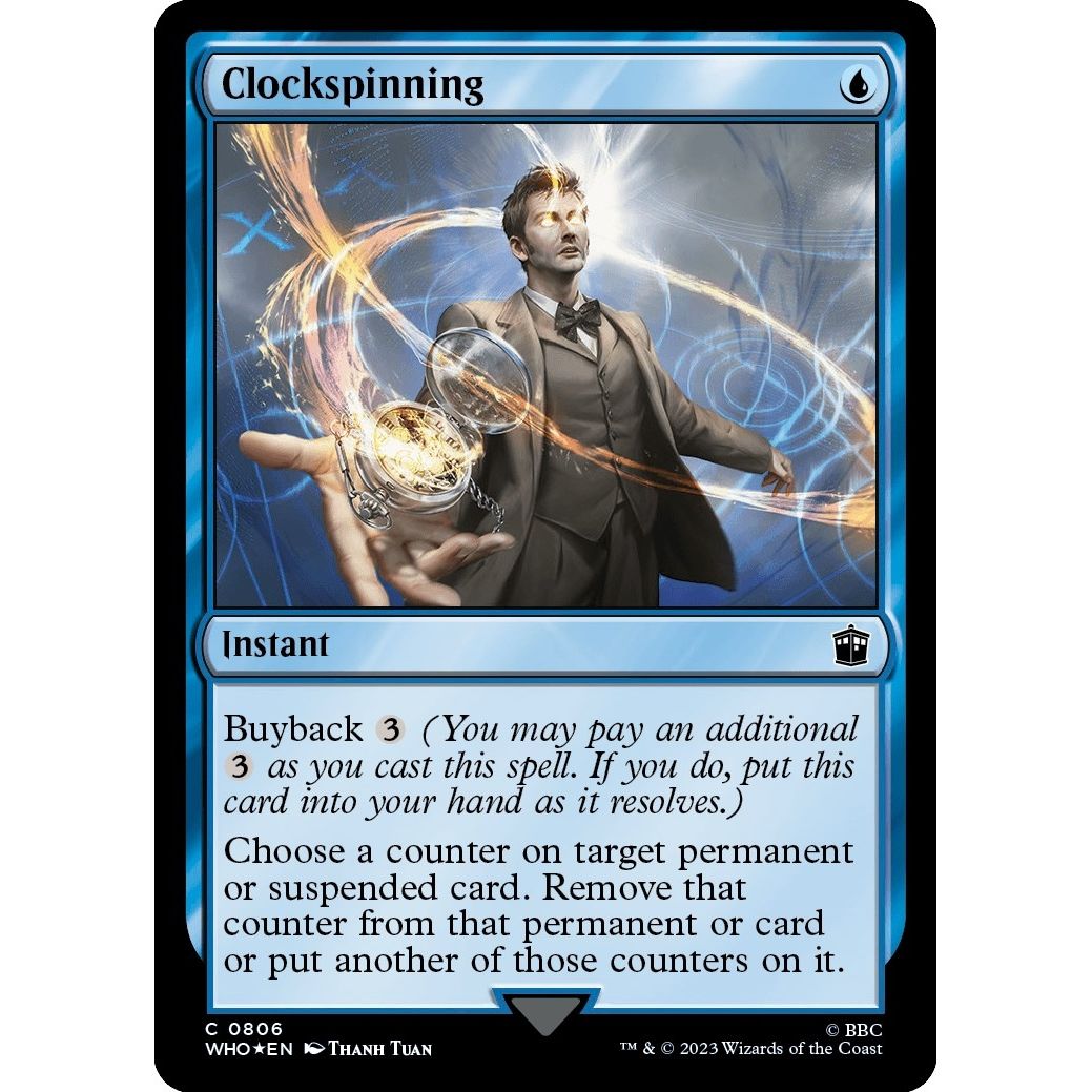 Image for Clockspinning (Surge Foil) (806) (WHO) - Magic: The Gathering