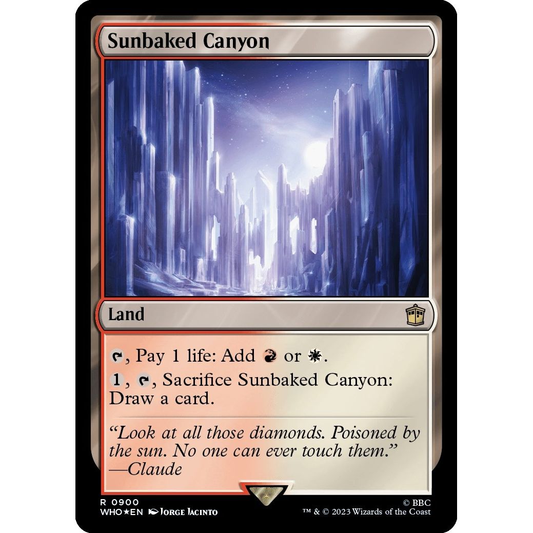 Image for Sunbaked Canyon (Surge Foil) (900) (WHO) - Magic: The Gathering