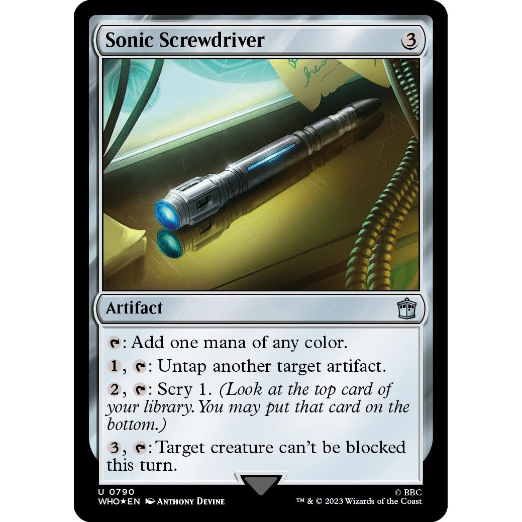 Image for Sonic Screwdriver (0790) (Surge Foil) (790) (WHO) - Magic: The Gathering