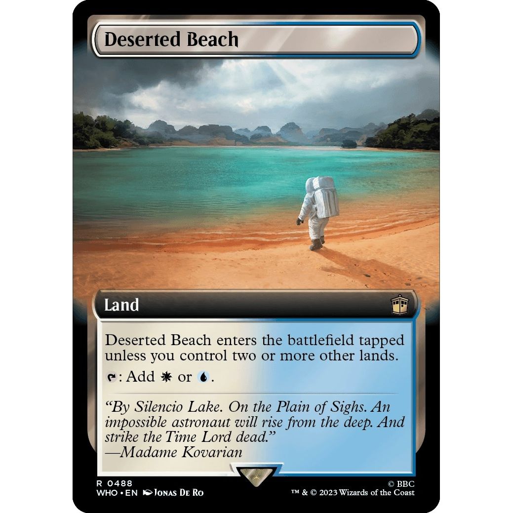 Image for Deserted Beach (Extended Art) (488) (WHO) - Magic: The Gathering