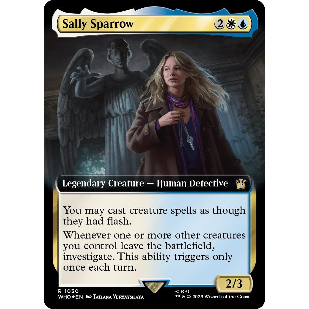 Image for Sally Sparrow (Extended Art) (Surge Foil) (1030) (WHO) - Magic: The Gathering