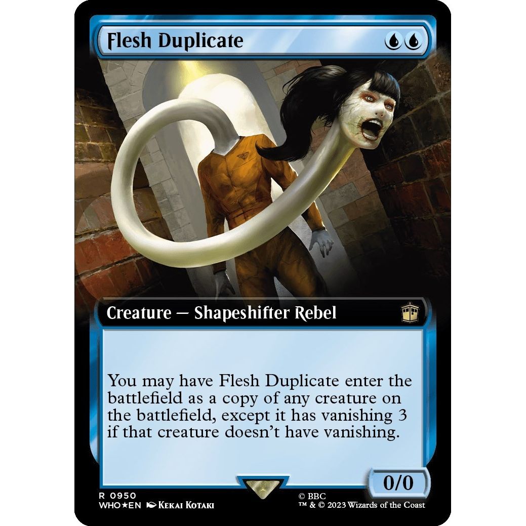 Image for Flesh Duplicate (Extended Art) (Surge Foil) (950) (WHO) - Magic: The Gathering