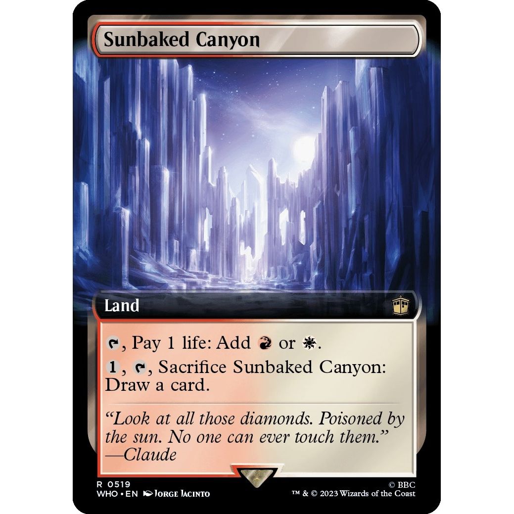 Image for Sunbaked Canyon (Extended Art) (519) (WHO) - Magic: The Gathering