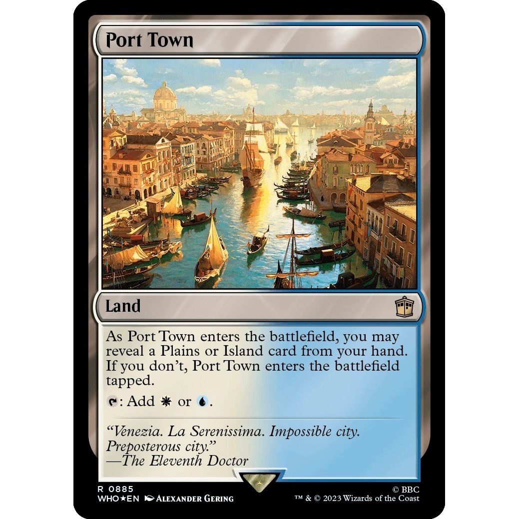Image for Port Town (Surge Foil) (885) (WHO) - Magic: The Gathering