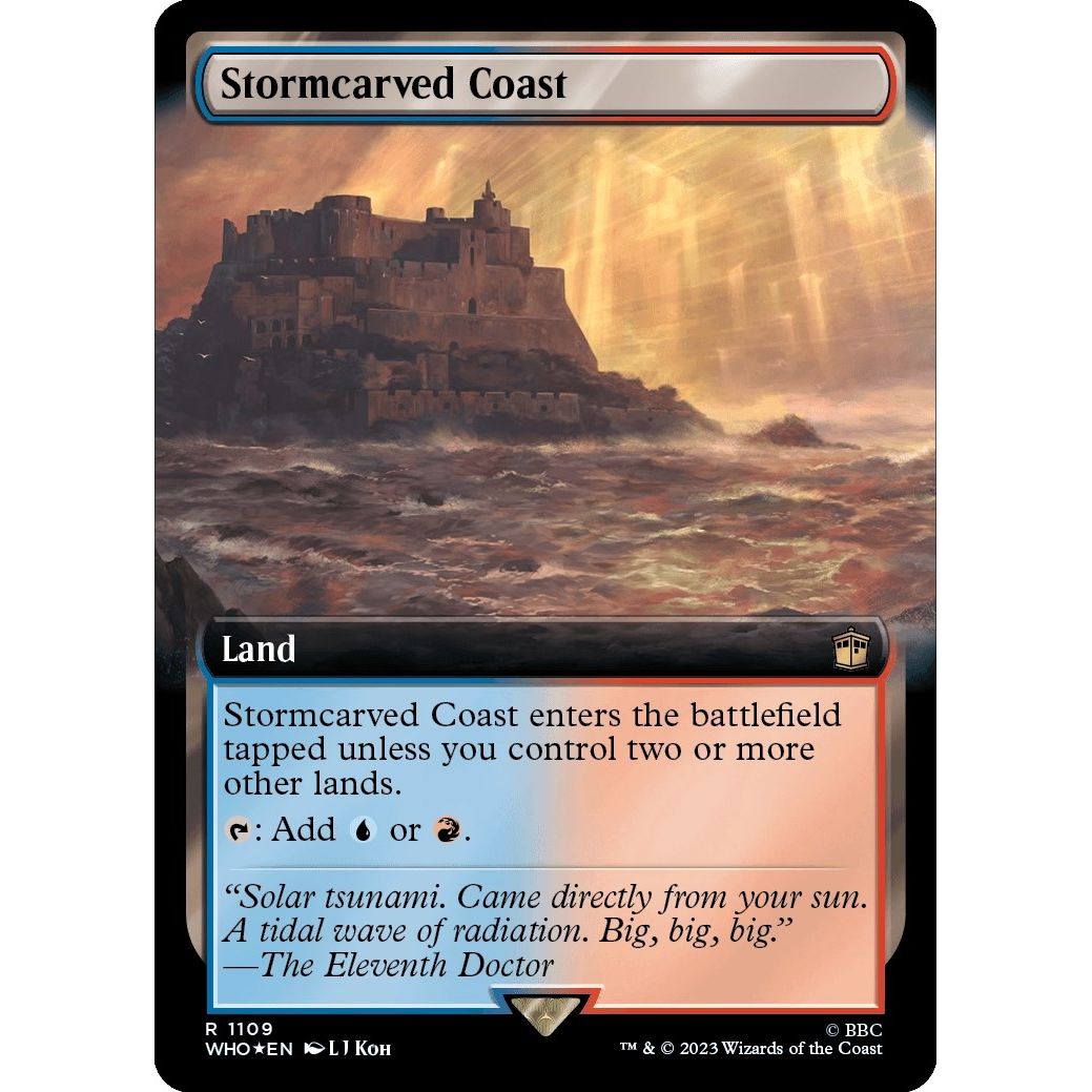 Image for Stormcarved Coast (Extended Art) (Surge Foil) (1109) (WHO) - Magic: The Gathering