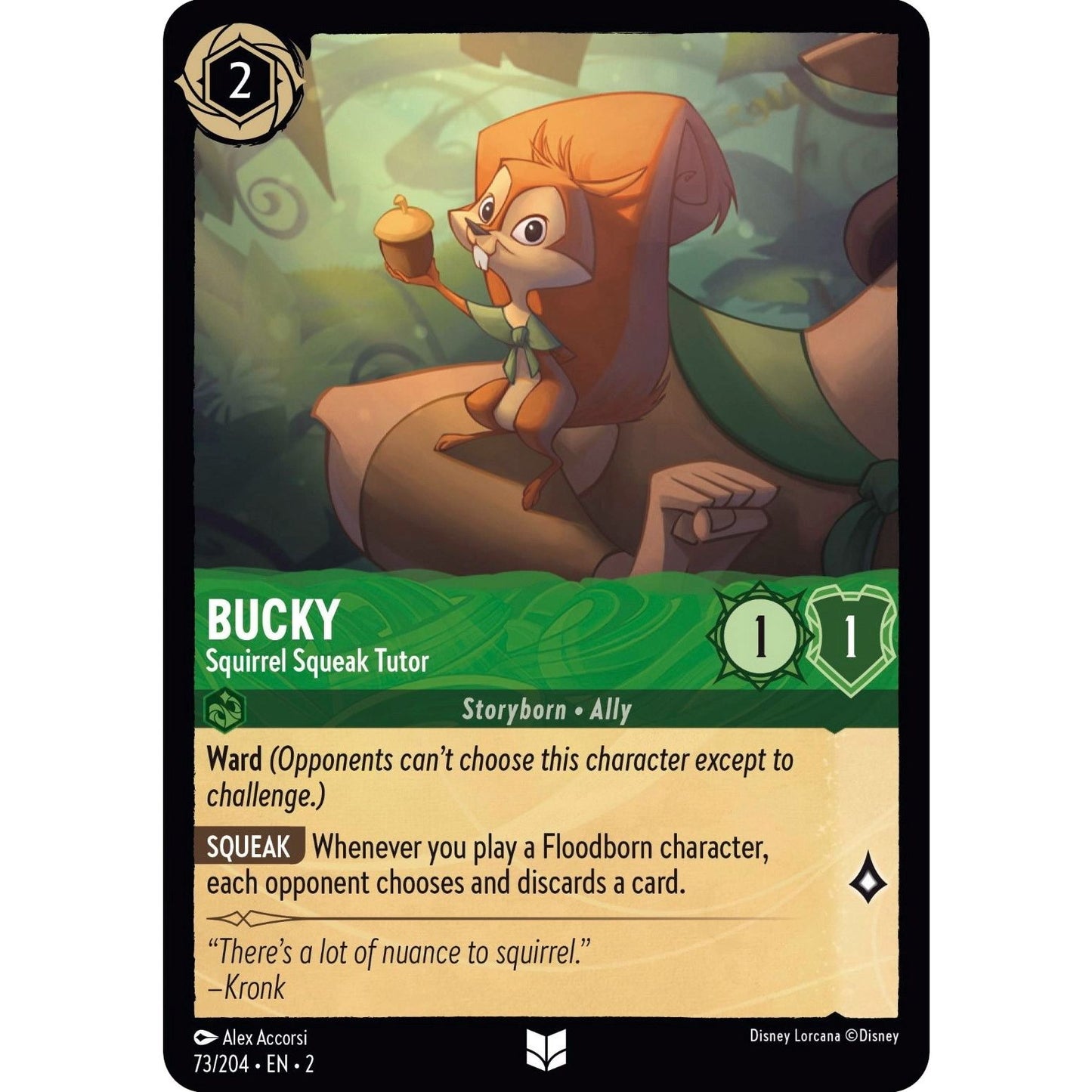 Image for Bucky - Squirrel Squeak Tutor (73/204) (2) - Disney Lorcana