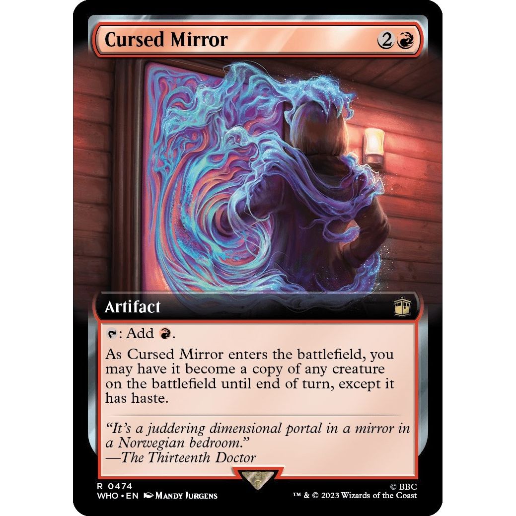 Image for Cursed Mirror (Extended Art) (474) (WHO) - Magic: The Gathering