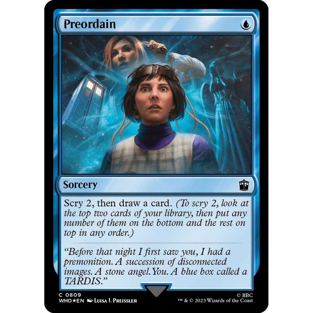 Image for Preordain (Surge Foil) (809) (WHO) - Magic: The Gathering