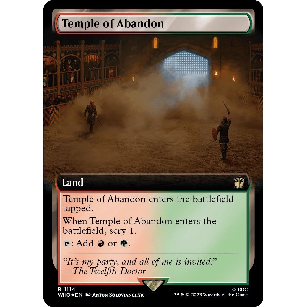 Image for Temple of Abandon (Extended Art) (Surge Foil) (1114) (WHO) - Magic: The Gathering