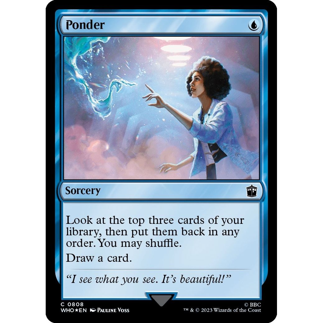 Image for Ponder (Surge Foil) (808) (WHO) - Magic: The Gathering
