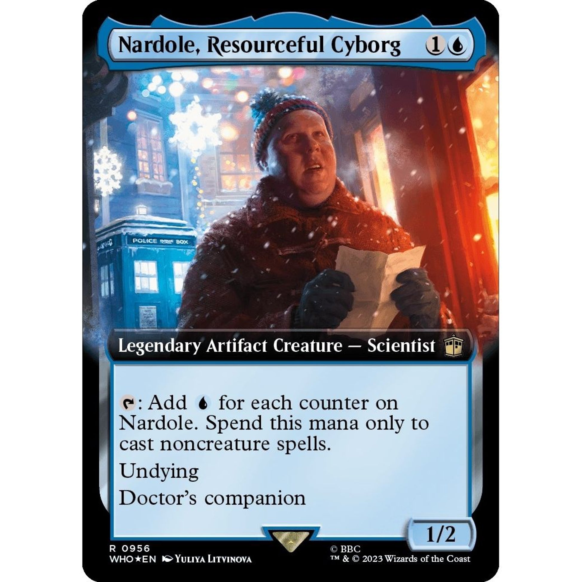 Image for Nardole, Resourceful Cyborg (Extended Art) (Surge Foil) (956) (WHO) - Magic: The Gathering