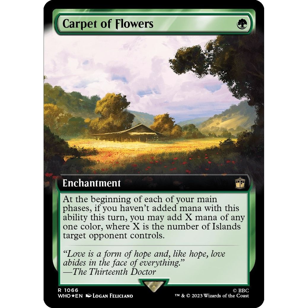 Image for Carpet of Flowers (Extended Art) (Surge Foil) (1066) (WHO) - Magic: The Gathering