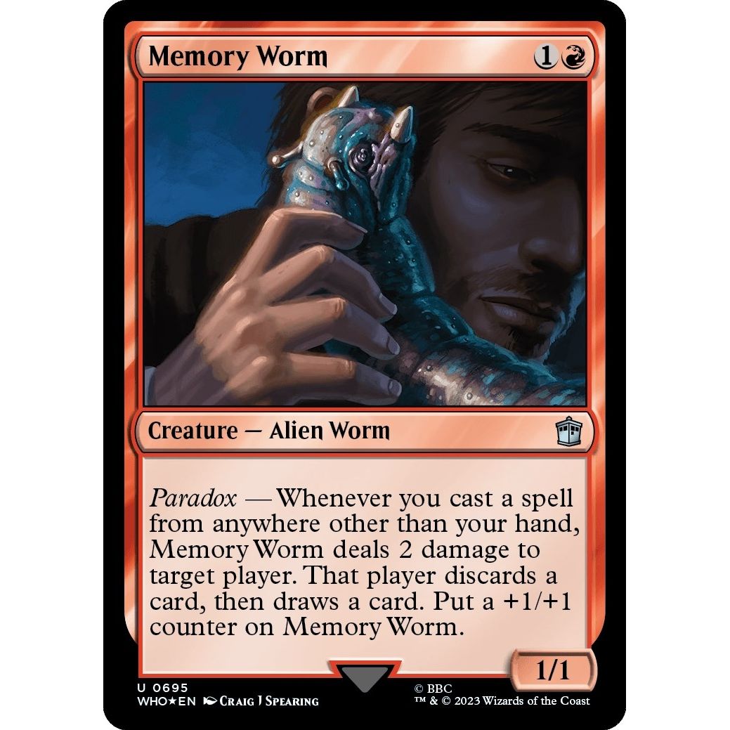 Image for Memory Worm (Surge Foil) (695) (WHO) - Magic: The Gathering