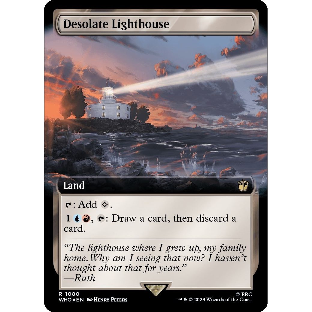 Image for Desolate Lighthouse (Extended Art) (Surge Foil) (1080) (WHO) - Magic: The Gathering