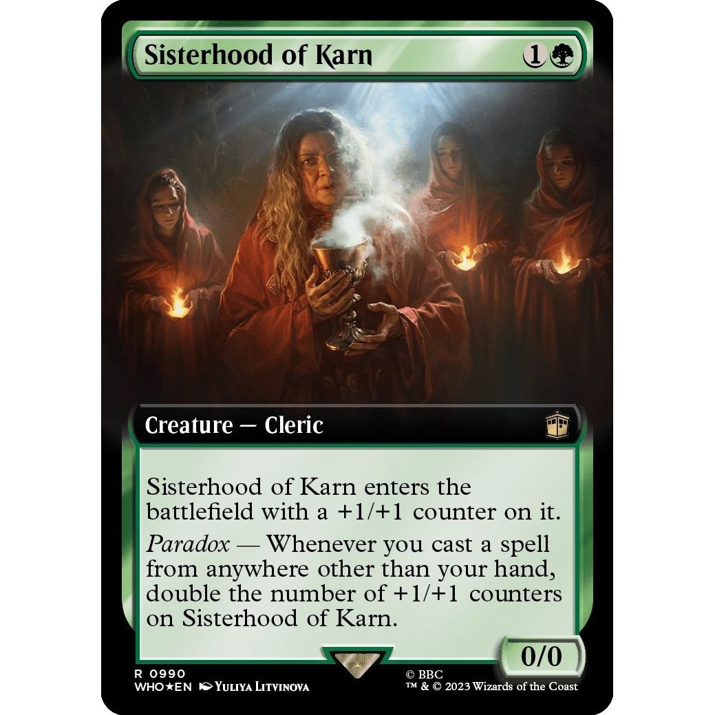 Image for Sisterhood of Karn (Extended Art) (Surge Foil) (990) (WHO) - Magic: The Gathering
