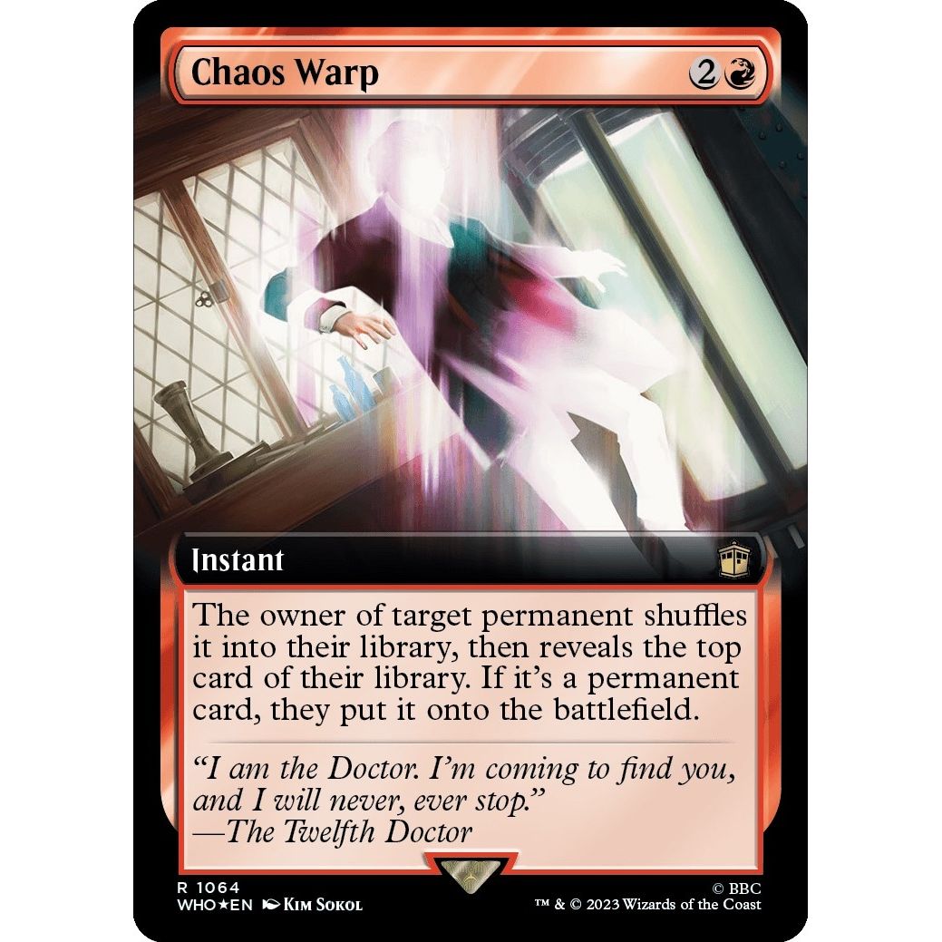 Image for Chaos Warp (Extended Art) (Surge Foil) (1064) (WHO) - Magic: The Gathering