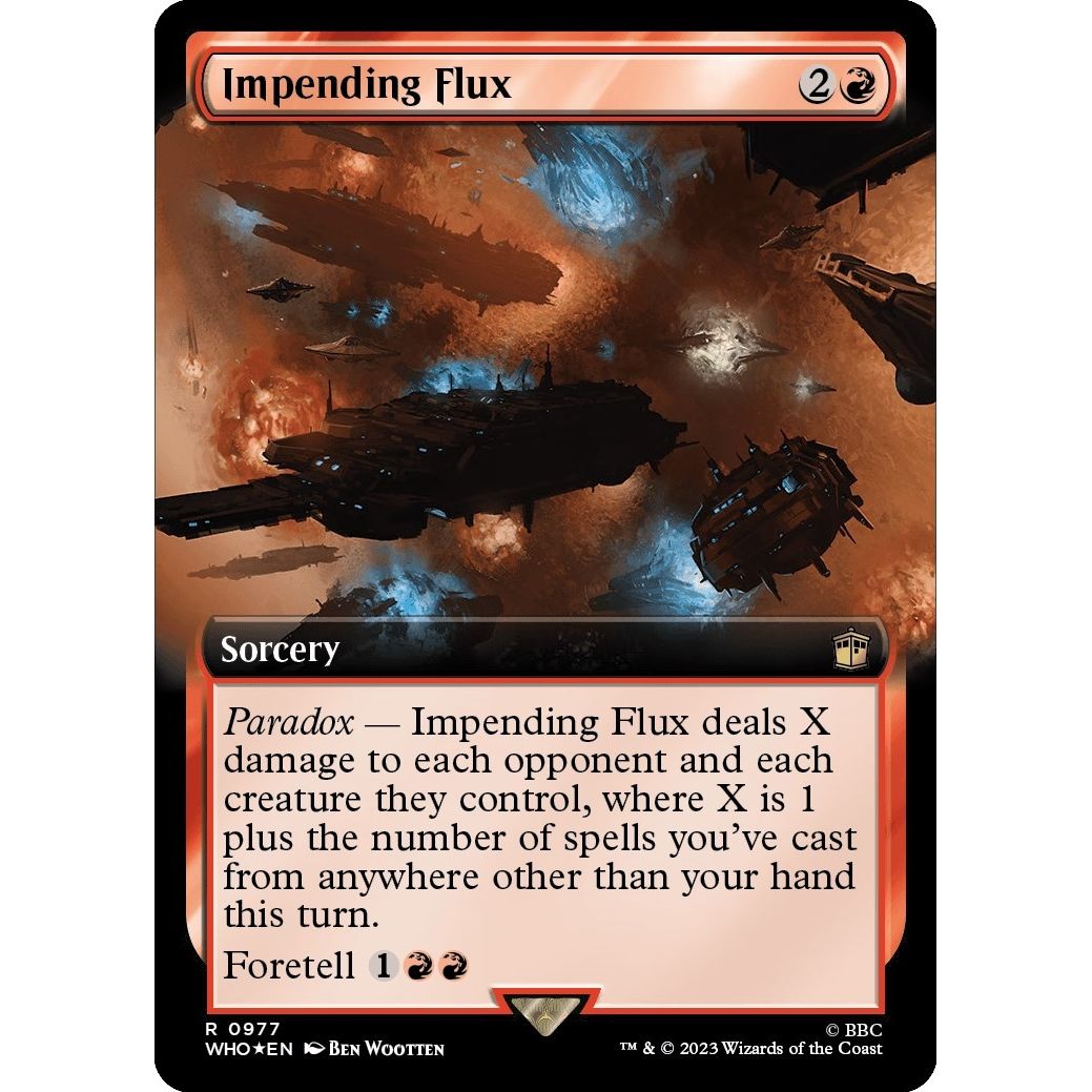 Image for Impending Flux (Extended Art) (Surge Foil) (977) (WHO) - Magic: The Gathering