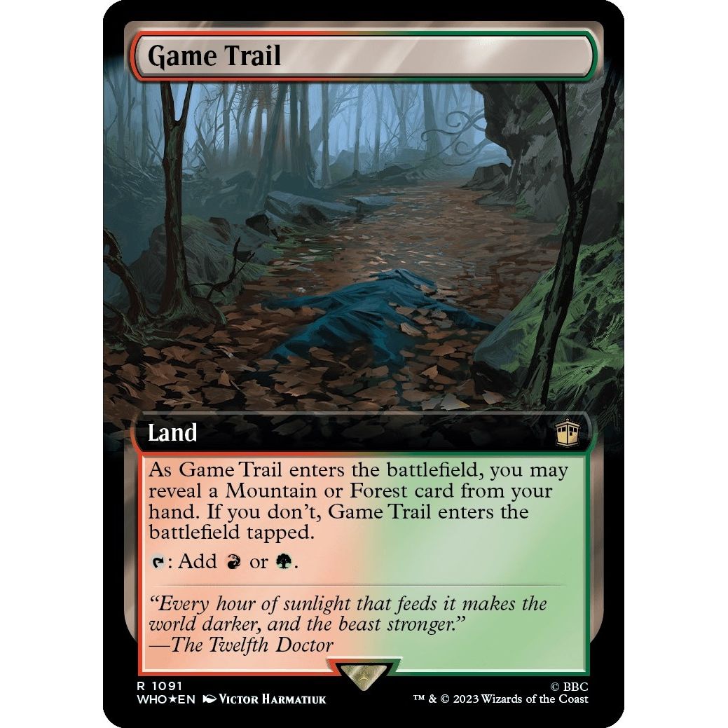 Image for Game Trail (Extended Art) (Surge Foil) (1091) (WHO) - Magic: The Gathering