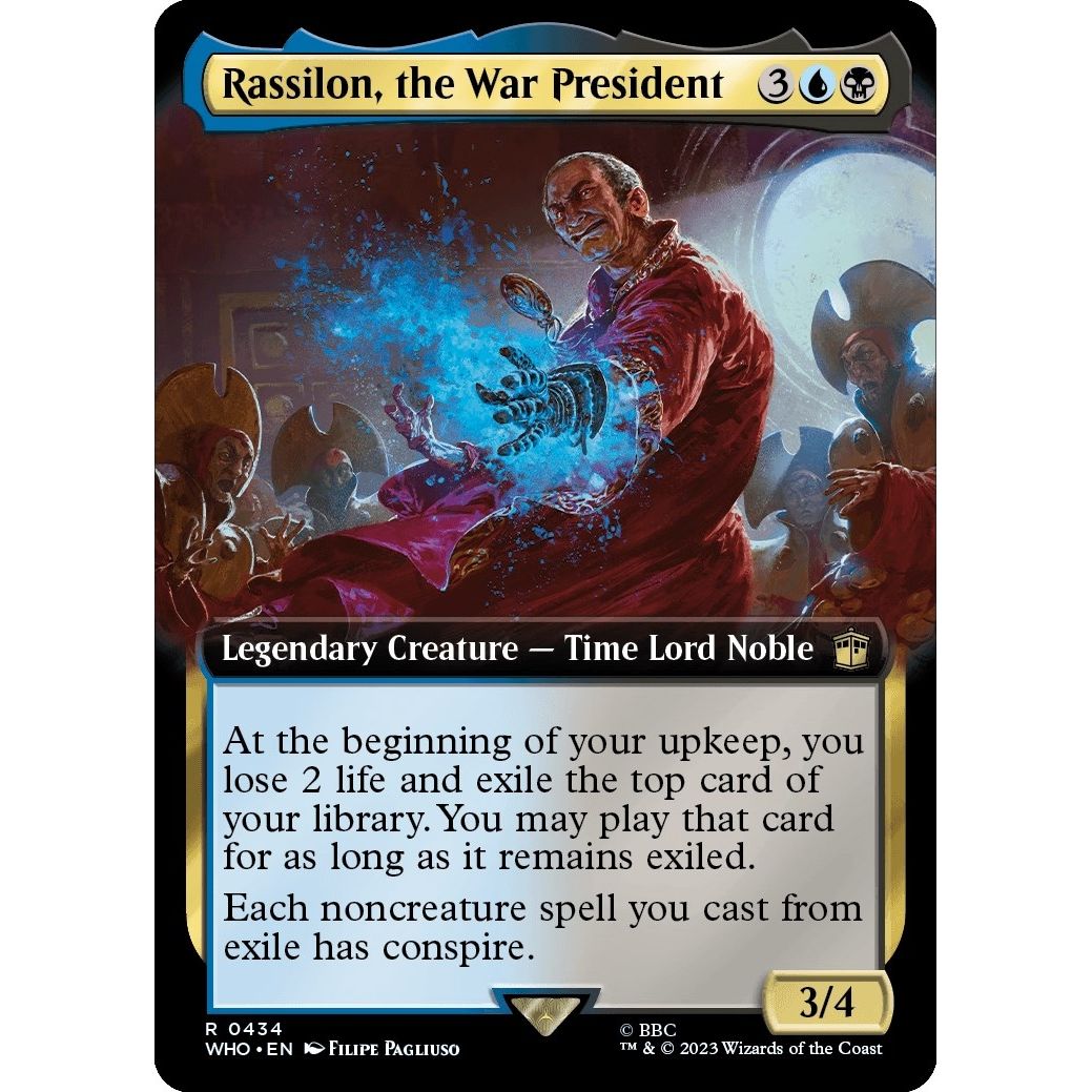 Image for Rassilon, the War President (Extended Art) (434) (WHO) - Magic: The Gathering