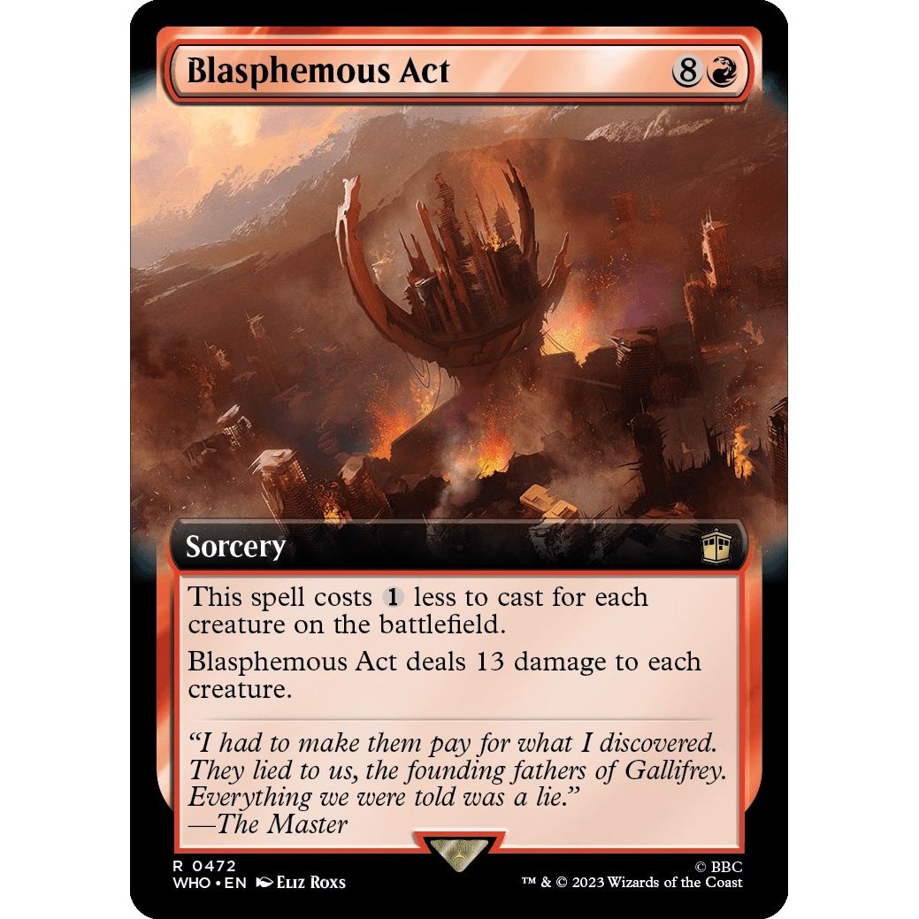 Image for Blasphemous Act (Extended Art) (472) (WHO) - Magic: The Gathering