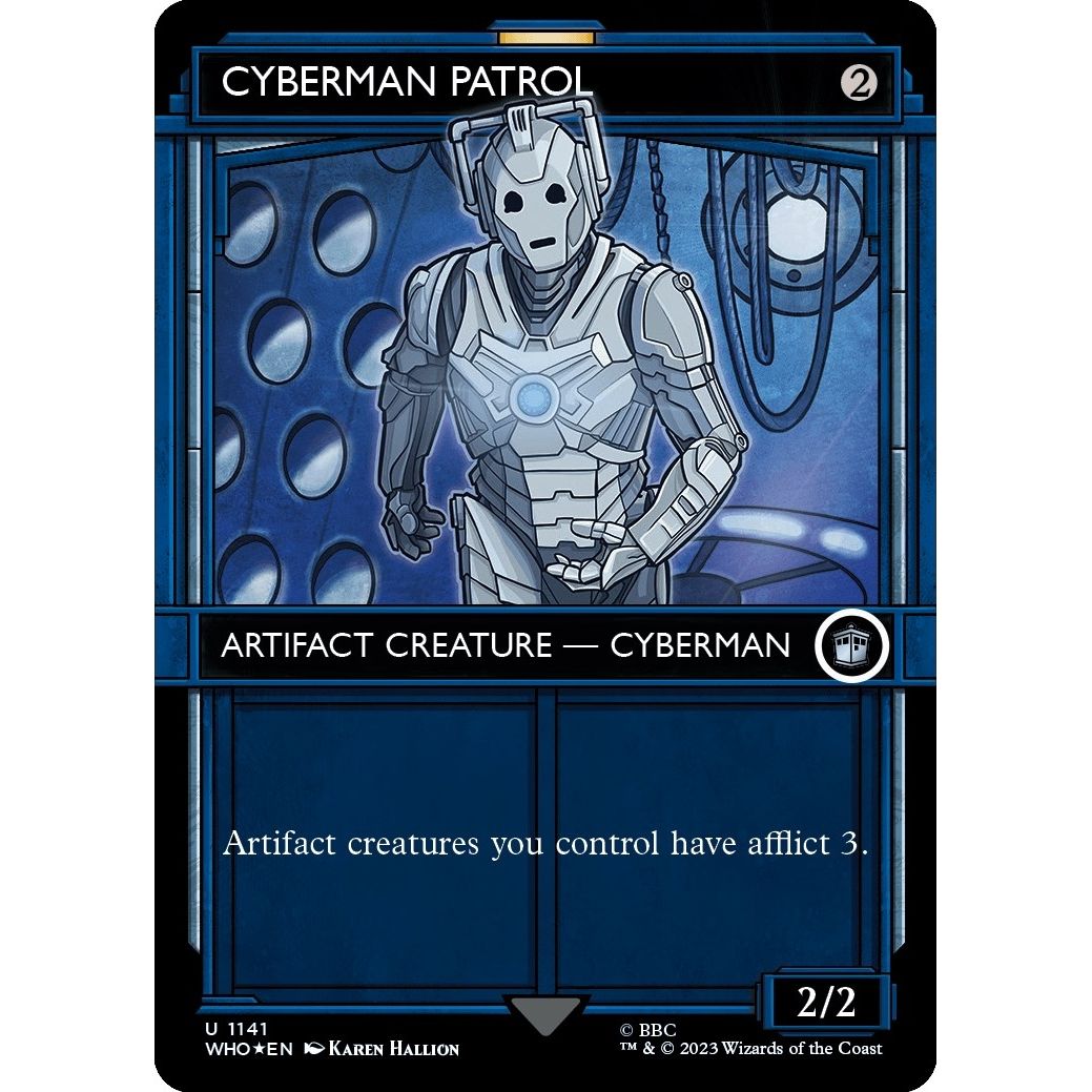 Image for Cyberman Patrol (Showcase) (Surge Foil) (1141) (WHO) - Magic: The Gathering