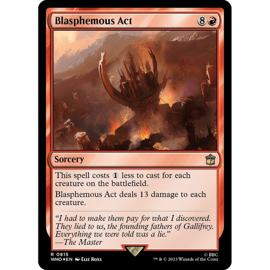Image for Blasphemous Act (Surge Foil) (815) (WHO) - Magic: The Gathering