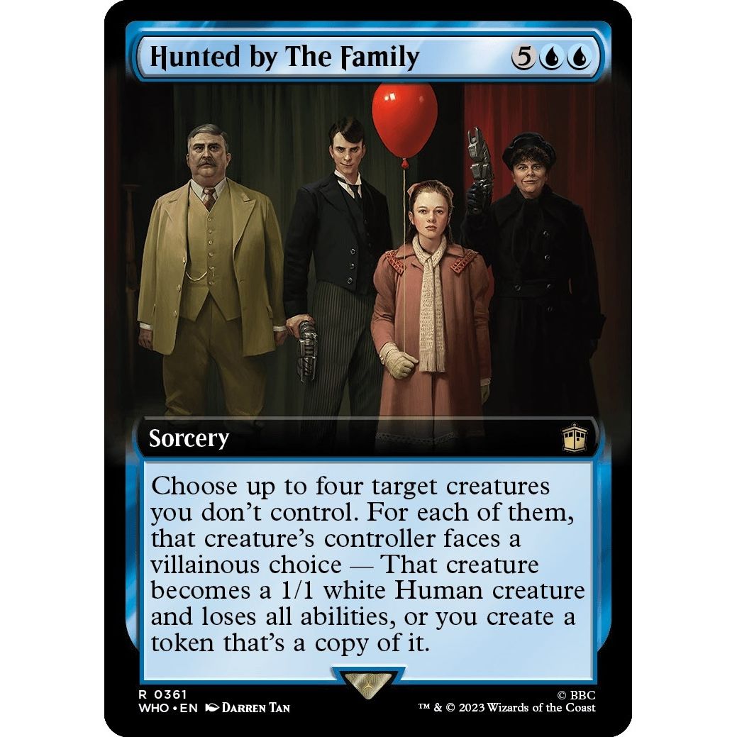 Image for Hunted by The Family (Extended Art) (361) (WHO) - Magic: The Gathering