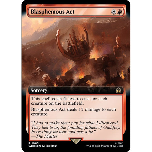 Image for Blasphemous Act (Extended Art) (Surge Foil) (1063) (WHO) - Magic: The Gathering