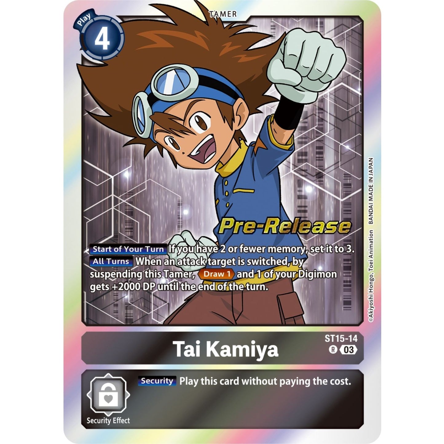 Image for Tai Kamiya (ST15-14 R) (ST-15_PR) - Digimon Card Game