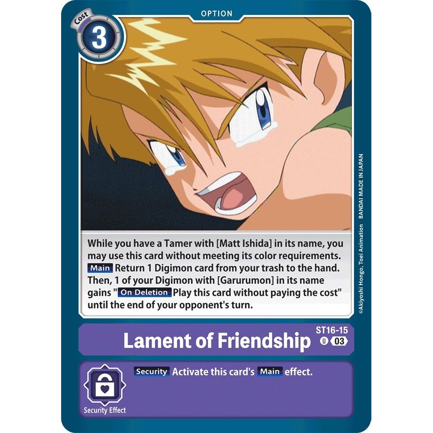 Image for Lament of Friendship (ST16-15 U) (ST-16) - Digimon Card Game