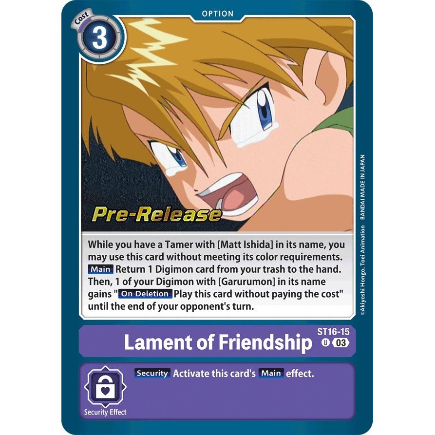 Image for Lament of Friendship (ST16-15 U) (ST-16_PR) - Digimon Card Game