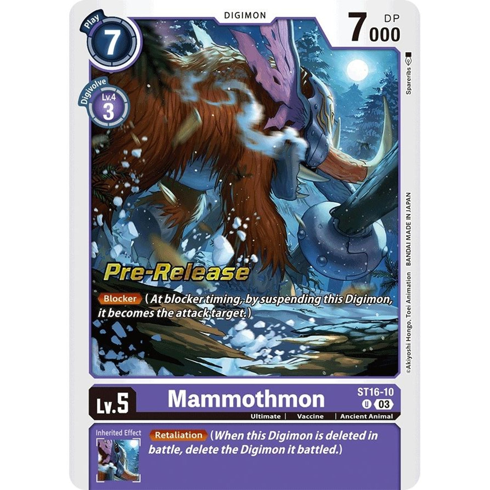 Image for Mammothmon (ST16-10 U) (ST-16_PR) - Digimon Card Game