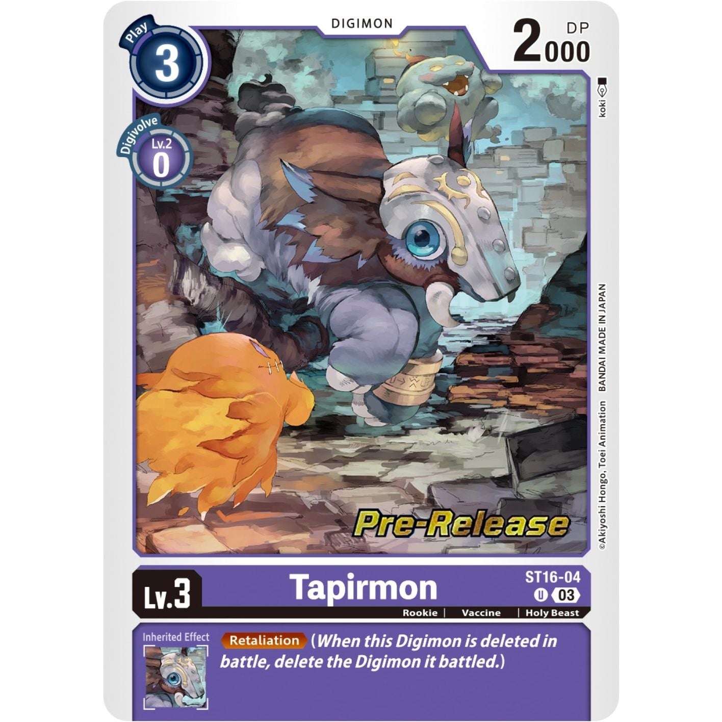 Image for Tapirmon (ST16-04 U) (ST-16_PR) - Digimon Card Game