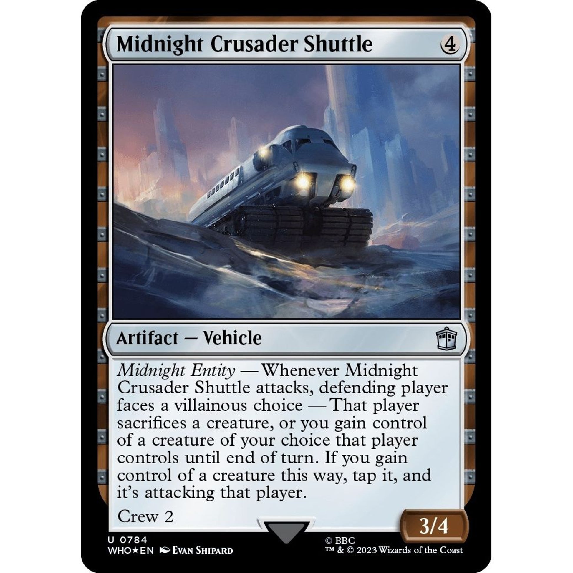 Image for Midnight Crusader Shuttle (Surge Foil) (784) (WHO) - Magic: The Gathering