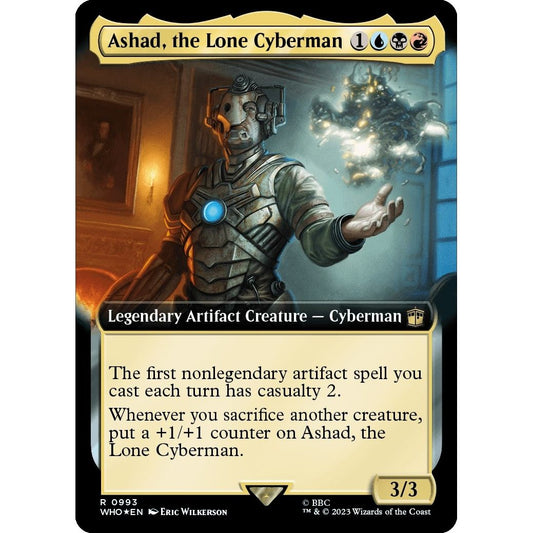Image for Ashad, the Lone Cyberman (Extended Art) (Surge Foil) (993) (WHO) - Magic: The Gathering