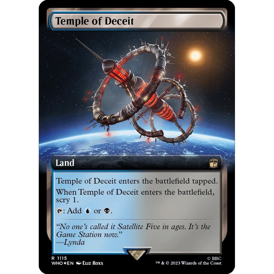 Image for Temple of Deceit (Extended Art) (Surge Foil) (1115) (WHO) - Magic: The Gathering