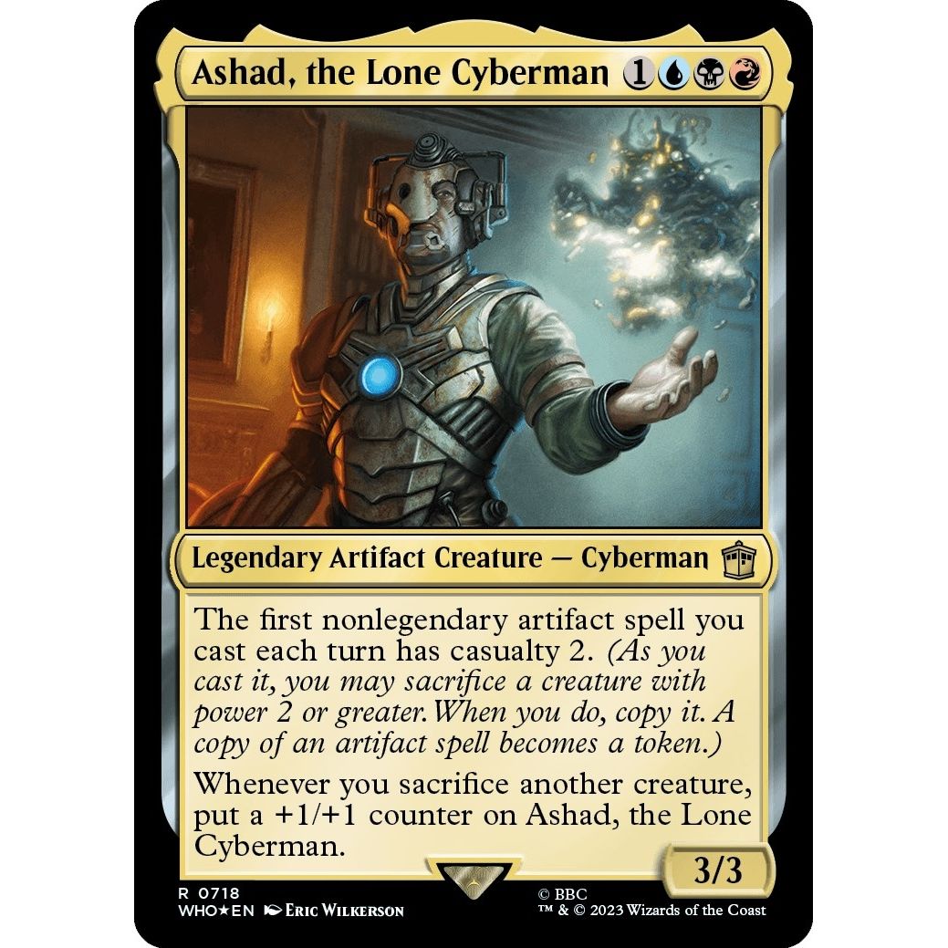 Image for Ashad, the Lone Cyberman (Surge Foil) (718) (WHO) - Magic: The Gathering