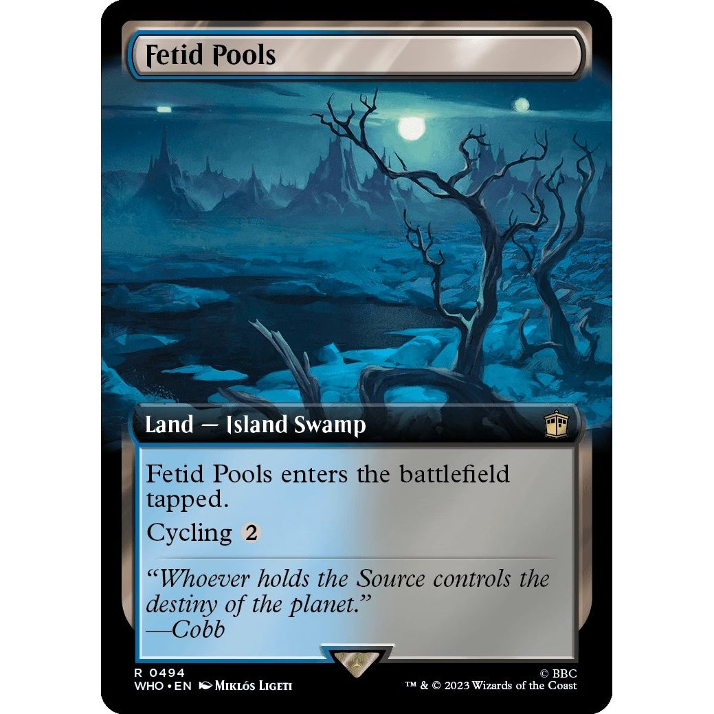 Image for Fetid Pools (Extended Art) (494) (WHO) - Magic: The Gathering