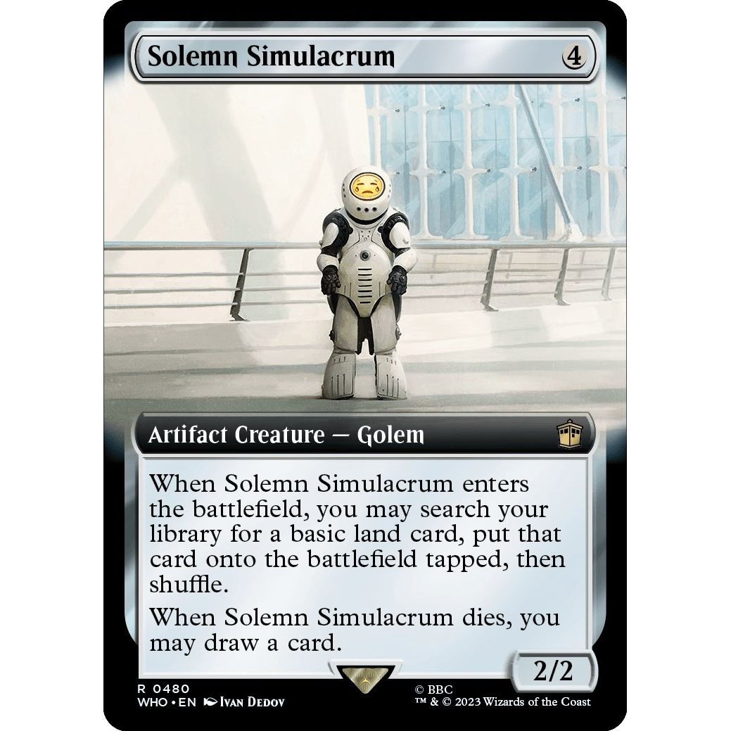 Image for Solemn Simulacrum (Extended Art) (480) (WHO) - Magic: The Gathering