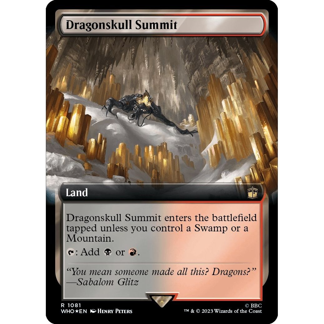 Image for Dragonskull Summit (Extended Art) (Surge Foil) (1081) (WHO) - Magic: The Gathering